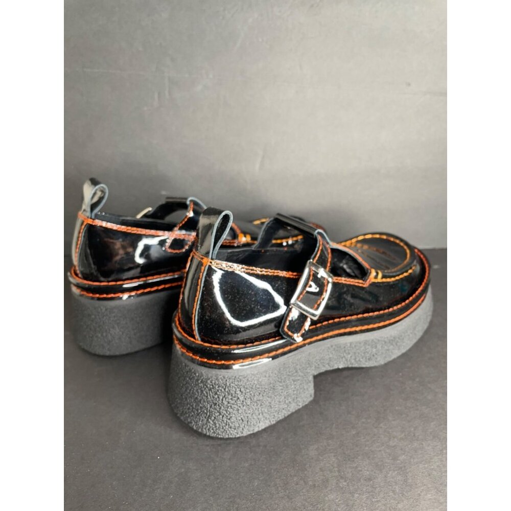 E8 By Miista Cathy Platform Brogues Mary Jane Size 39 NEW Black Patent Leather - Picture 3 of 6